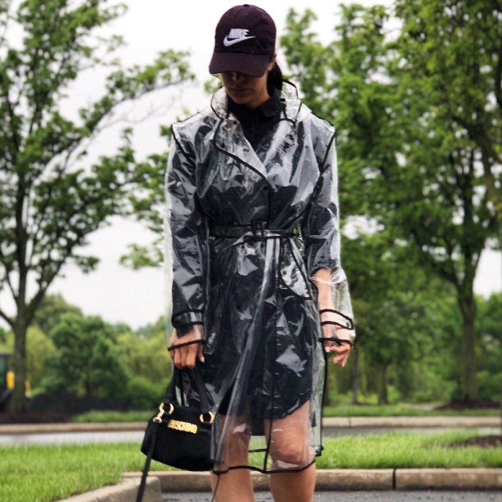 Women's Clear plastic raincoat one size
